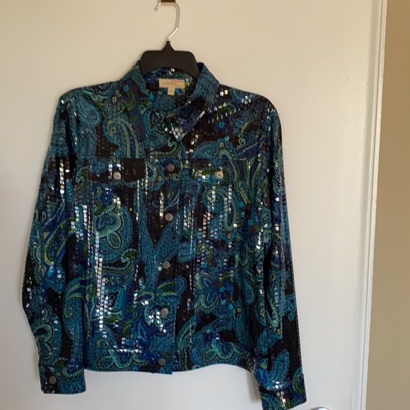 CHOICES cute paisley design jacket! PM - Picture 2 of 8